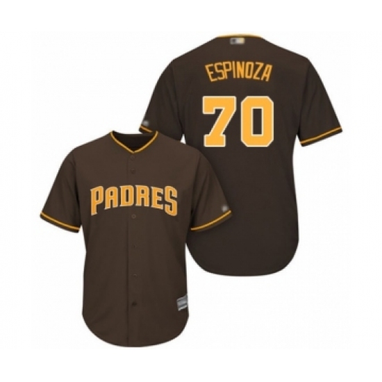 Youth San Diego Padres #70 Anderson Espinoza Authentic Brown Alternate Cool Base Baseball Player Jersey - Ujersey