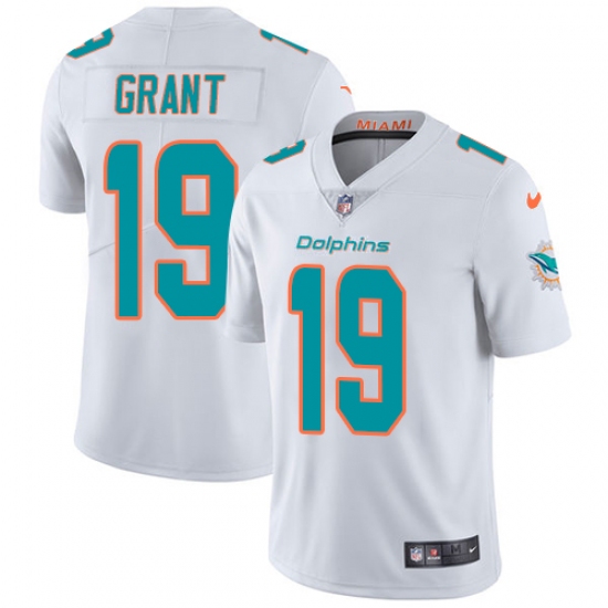 Men's Nike Miami Dolphins #19 Jakeem Grant White Vapor Untouchable Limited Player NFL Jersey - Ujersey