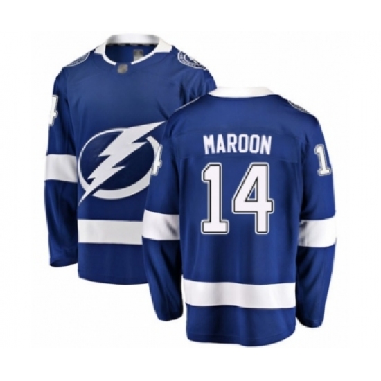 Men's Tampa Bay Lightning #14 Patrick Maroon Fanatics Branded Blue Home Breakaway Hockey Jersey - Ujersey