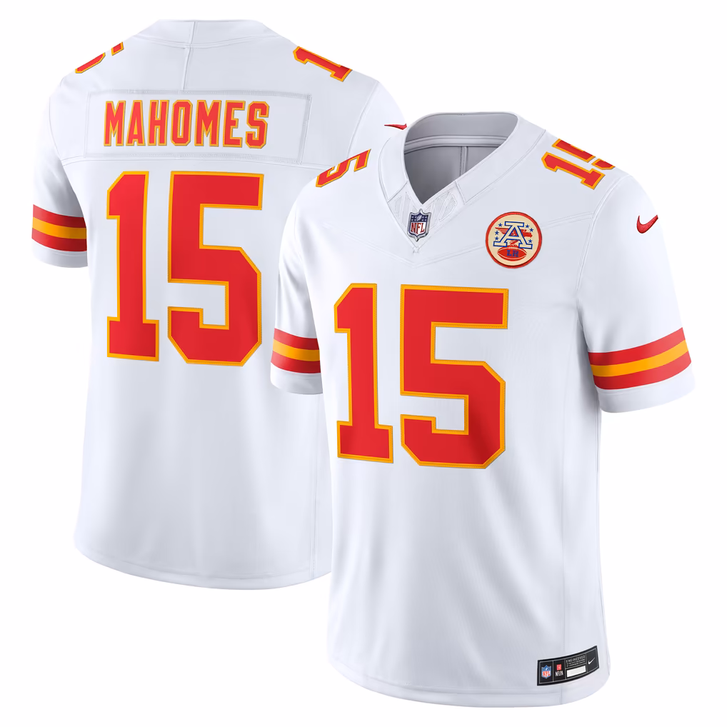 Men's Kansas City Chiefs Patrick Mahomes Nike White Vapor F.U.S.E. Stitched Limited Jersey - Ujersey