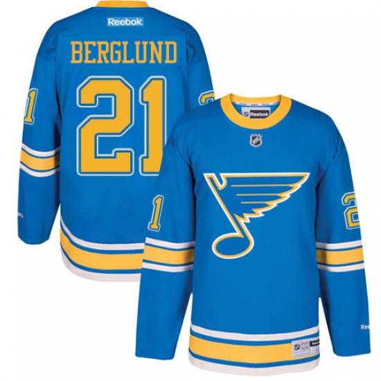 Youth Reebok St. Louis Blues #21 Patrik Berglund Premier Blue 2017 Winter Classic NHL Jersey - Ujersey