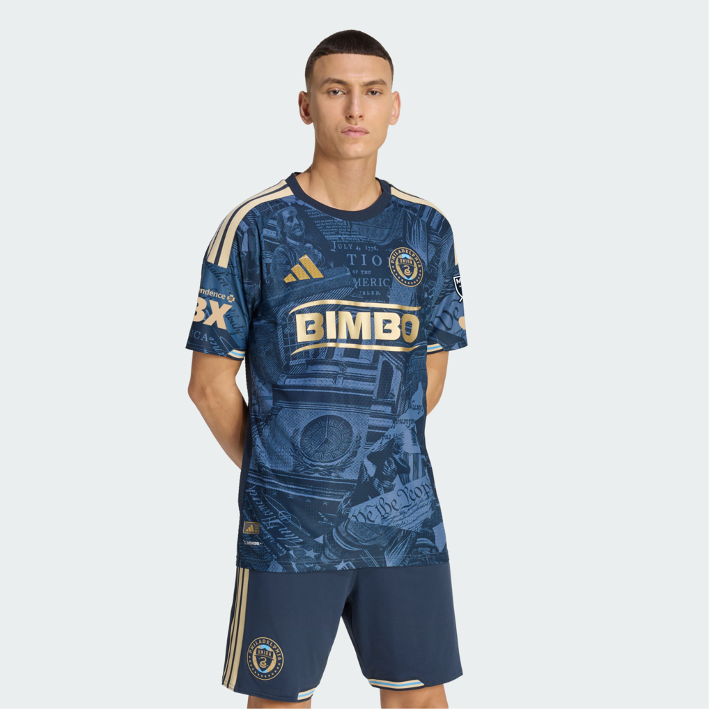 Men's Philadelphia Union adidas Navy 2026 1776 Kit On-Field Authentic Patch Jersey - Ujersey