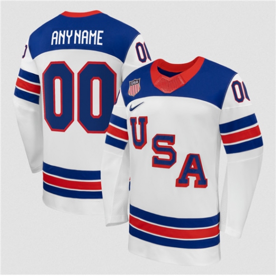 Men's USA Active Player Custom White 2026 Stitched Jersey - Ujersey