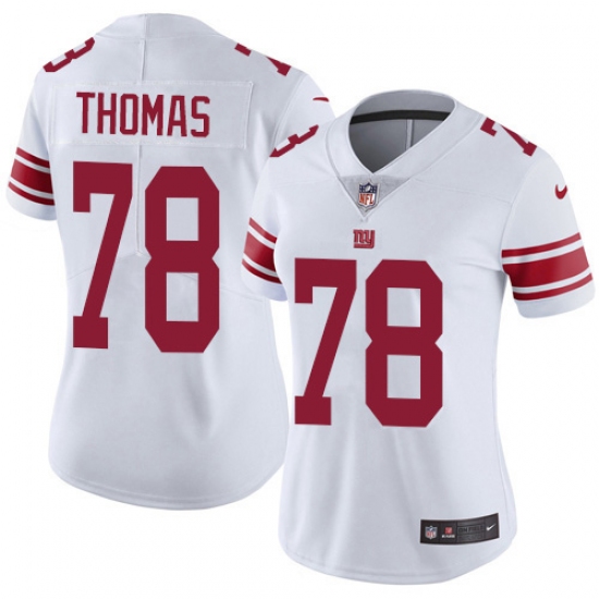 Women's New York Giants #78 Andrew Thomas White Stitched NFL Vapor Untouchable Limited Jersey - Ujersey