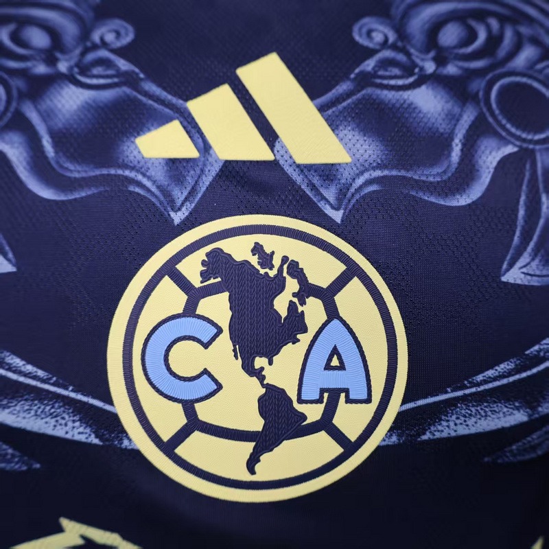Club America Soccer Jersey Away Long Sleeve Shirt 2025/26 - Ujersey NHL