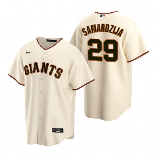 Men's Nike San Francisco Giants #29 Jeff Samardzija Cream Home Stitched Baseball Jersey - Ujersey