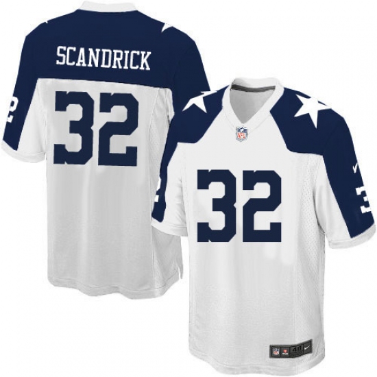 Men's Nike Dallas Cowboys #32 Orlando Scandrick Game White Throwback Alternate NFL Jersey - Ujersey