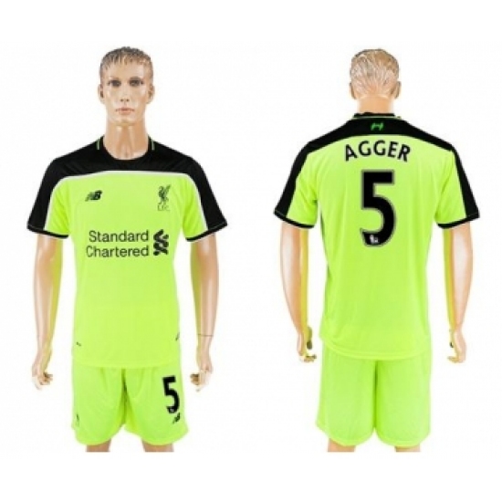 Liverpool #5 Agger Sec Away Soccer Club Jersey