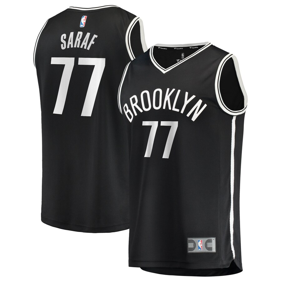 Men's Brooklyn Nets Ben Saraf Fanatics Black Fast Break Replica Jersey - Icon Edition
