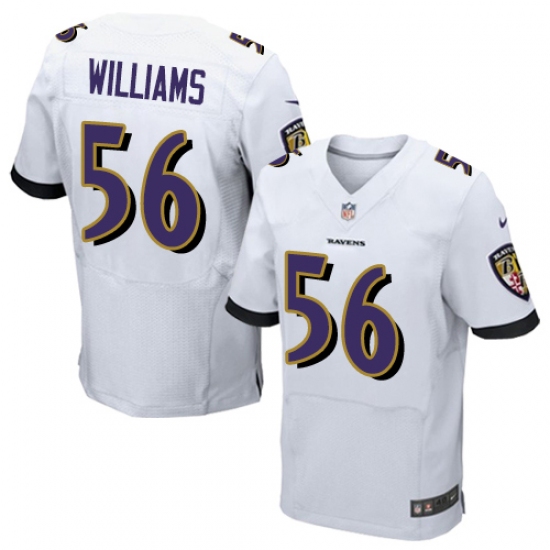 Men's Nike Baltimore Ravens #56 Tim Williams Elite White NFL Jersey - Ujersey