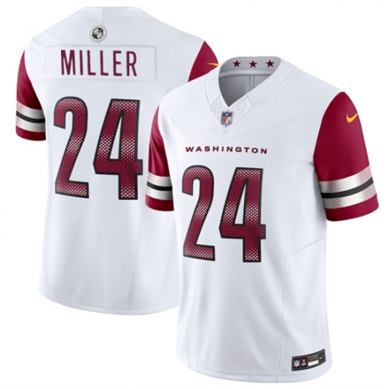 Men's Washington Commanders #24 Von Miller White 2025 F.U.S.E. Vapor Limited Football Stitched Jersey - Ujersey