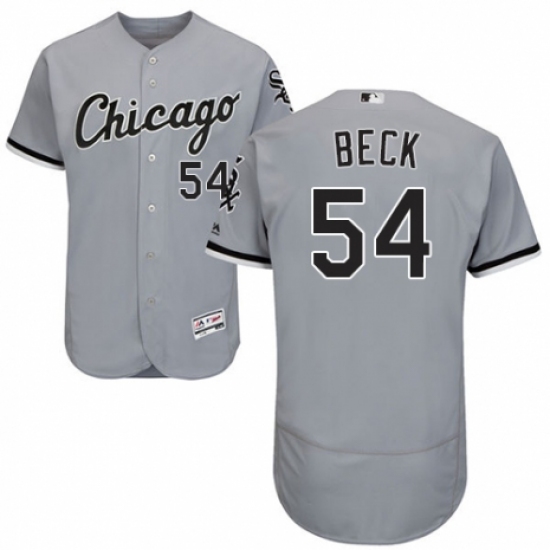 Men's Majestic Chicago White Sox #54 Chris Beck Grey Road Flex Base Authentic Collection MLB Jersey - Ujersey