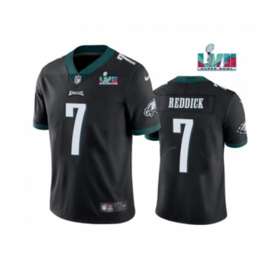 Men's Philadelphia Eagles #7 Haason Reddick Black Super Bowl LVII Patch Vapor Untouchable Limited Stitched Jersey - Ujersey