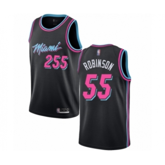Women's Miami Heat #55 Duncan Robinson Swingman Black Basketball Jersey - City Edition - Ujersey