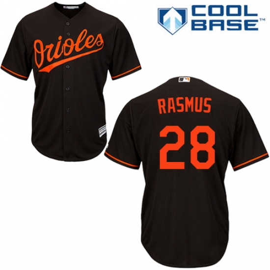 Men's Majestic Baltimore Orioles #28 Colby Rasmus Replica Black Alternate Cool Base MLB Jersey - Ujersey
