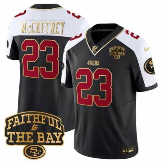 Men's San Francisco 49ers #23 Christian McCaffrey Black Alternate 2025 F.U.S.E. Faithful To The Bay Limited V8 Football Stitched Jersey - Ujersey