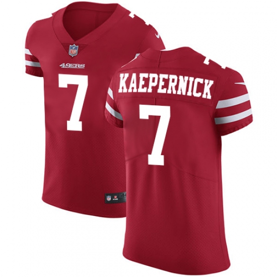 Men's Nike San Francisco 49ers #7 Colin Kaepernick Red Team Color Vapor Untouchable Elite Player NFL Jersey - Ujersey