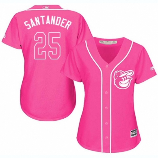 Women's Majestic Baltimore Orioles #25 Anthony Santander Replica Pink Fashion Cool Base MLB Jersey - Ujersey