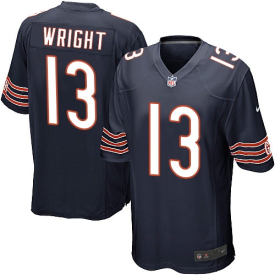 Men's Nike Chicago Bears #13 Kendall Wright Game Navy Blue Team Color NFL Jersey - Ujersey