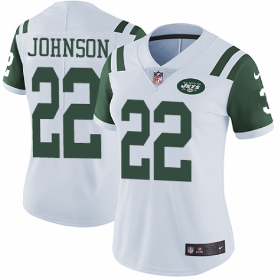 Women's Nike New York Jets #22 Trumaine Johnson White Vapor Untouchable Limited Player NFL Jersey - Ujersey