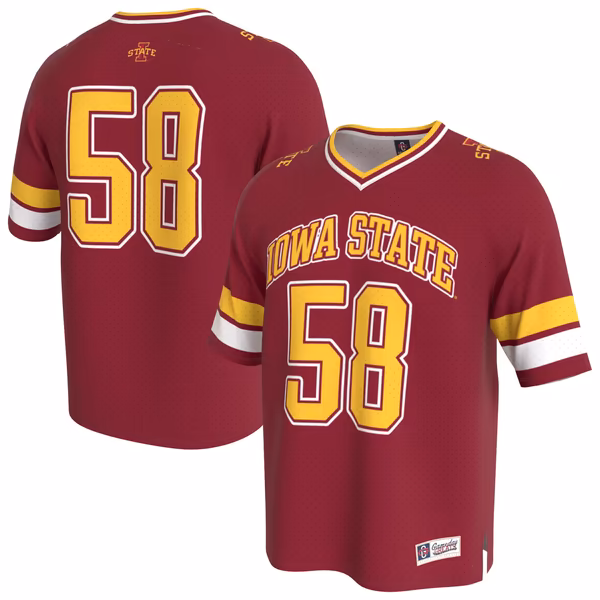 Unisex GameDay Greats Cardinal Iowa State Cyclones Lightweight Collegiate Football Fashion Jersey - Ujersey