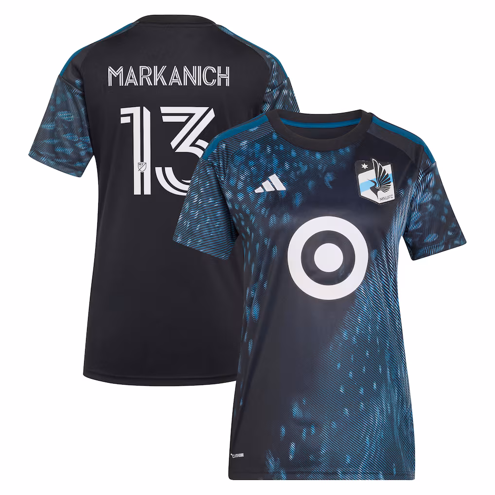 Women's Minnesota United FC Anthony Markanich adidas Black 2026 The Decade Kit Replica Jersey