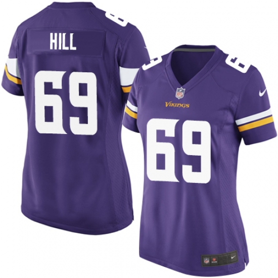 Women's Nike Minnesota Vikings #69 Rashod Hill Game Purple Team Color NFL Jersey - Ujersey