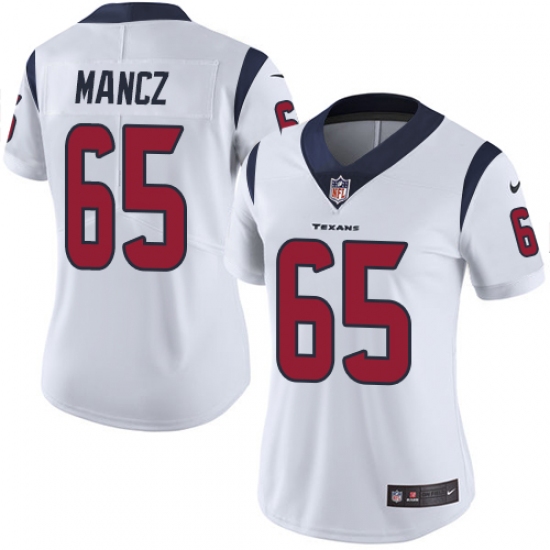 Women's Nike Houston Texans #65 Greg Mancz Limited White Vapor Untouchable NFL Jersey - Ujersey