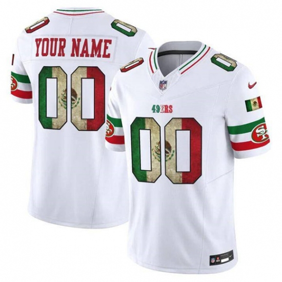 Men's San Francisco 49ers Active Player Custom White 2025 F.U.S.E. Mexico Vapor Limited Football Stitched Jersey - Ujersey