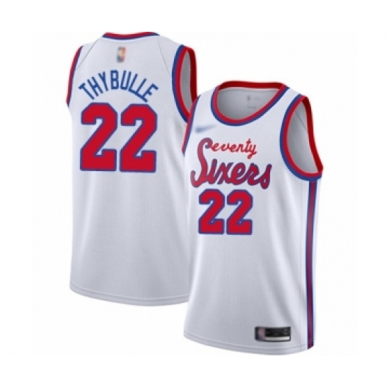 Men's Philadelphia 76ers #22 Mattise Thybulle Swingman White Hardwood Classics Basketball Jersey - Ujersey