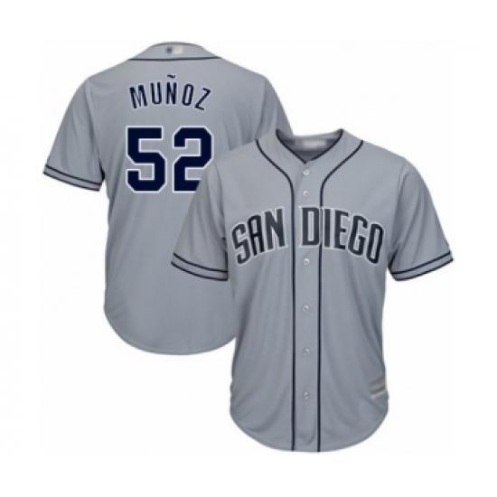 Youth San Diego Padres #52 Andres Munoz Authentic Grey Road Cool Base Baseball Player Jersey - Ujersey