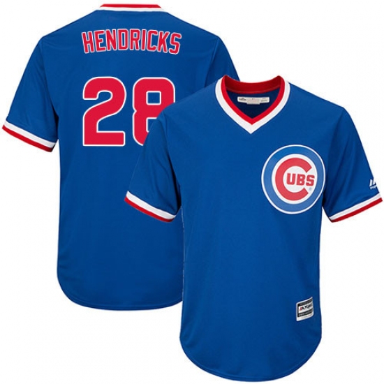 Youth Majestic Chicago Cubs #28 Kyle Hendricks Authentic Royal Blue Cooperstown Cool Base MLB Jersey - Ujersey
