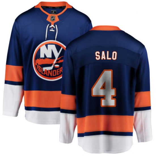 Men's New York Islanders #4 Robin Salo Fanatics Branded Royal Blue Home Breakaway NHL Jersey - Ujersey
