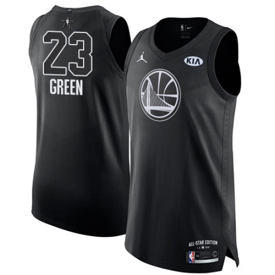Men's Nike Jordan Golden State Warriors #23 Draymond Green Authentic Black 2018 All-Star Game NBA Jersey - Ujersey