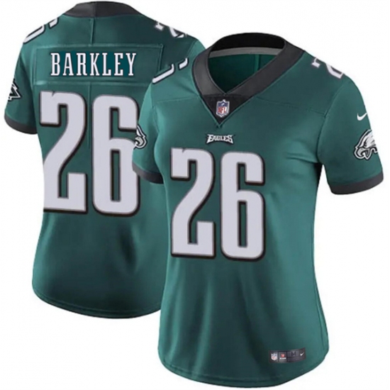 Women's Philadelphia Eagles #26 Saquon Barkley Green Vapor Untouchable Limited Stitched Football Jersey(Run Small) - Ujersey
