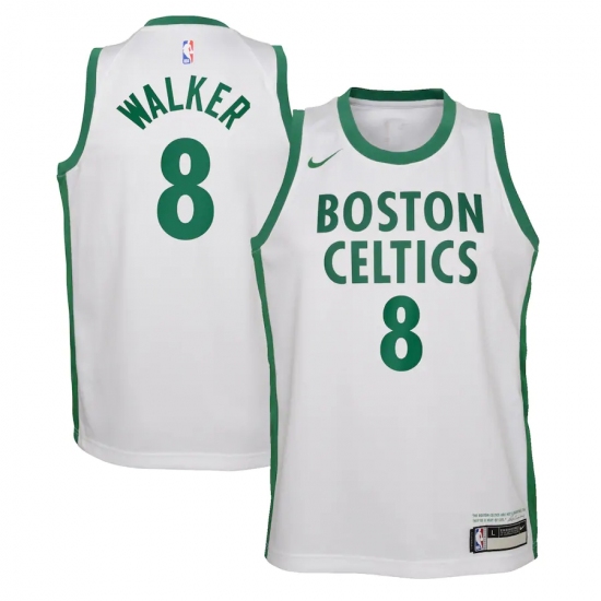 Youth Boston Celtics #8 Kemba Walker Nike White 2020-21 Swingman Jersey - Ujersey
