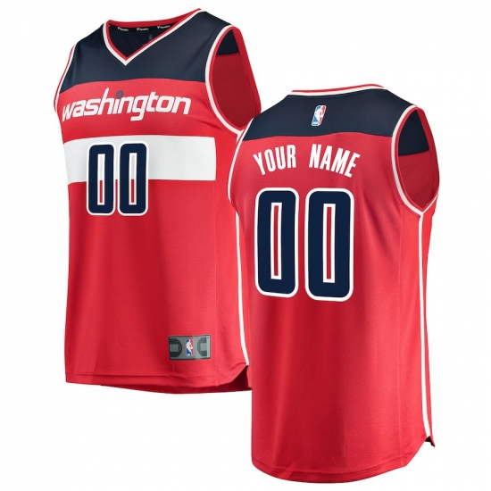 Men's Washington Wizards Fanatics Branded Red Fast Break Custom Replica Jersey - Icon Edition - Ujersey