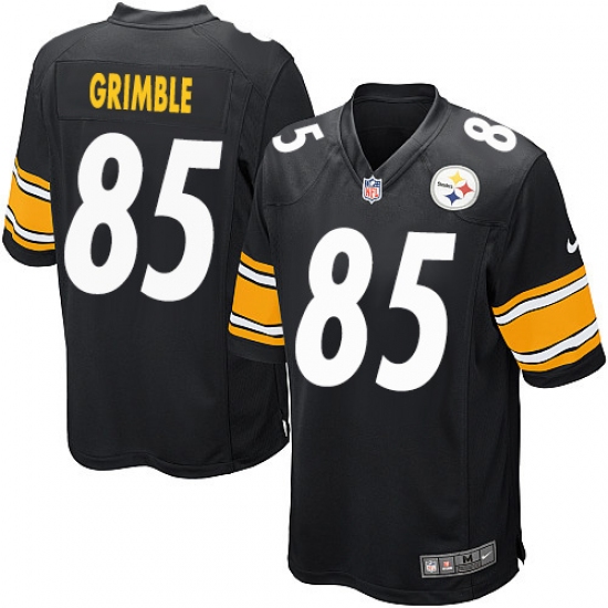 Men's Nike Pittsburgh Steelers #85 Xavier Grimble Game Black Team Color NFL Jersey - Ujersey