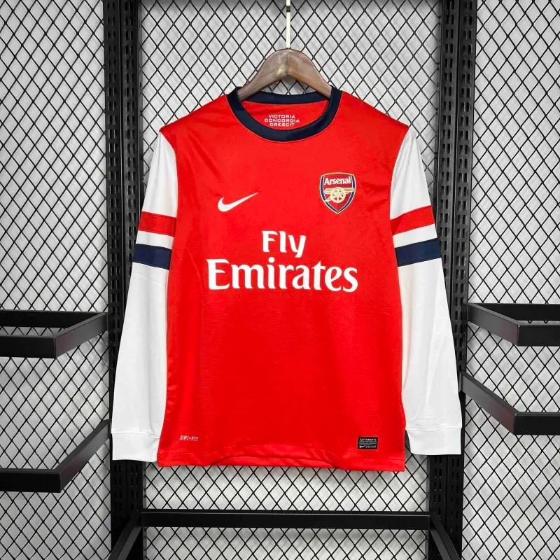 Arsenal Soccer Retro Jersey Home Custom Long Sleeve Shirt 2012-13 - ujerseystore