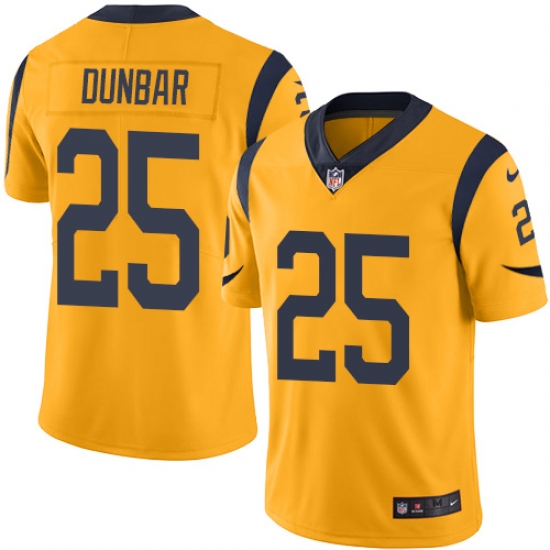 Youth Nike Los Angeles Rams #25 Lance Dunbar Limited Gold Rush Vapor Untouchable NFL Jersey - Ujersey
