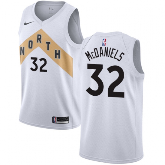 Women's Nike Toronto Raptors #32 KJ McDaniels Swingman White NBA Jersey - City Edition - Ujersey