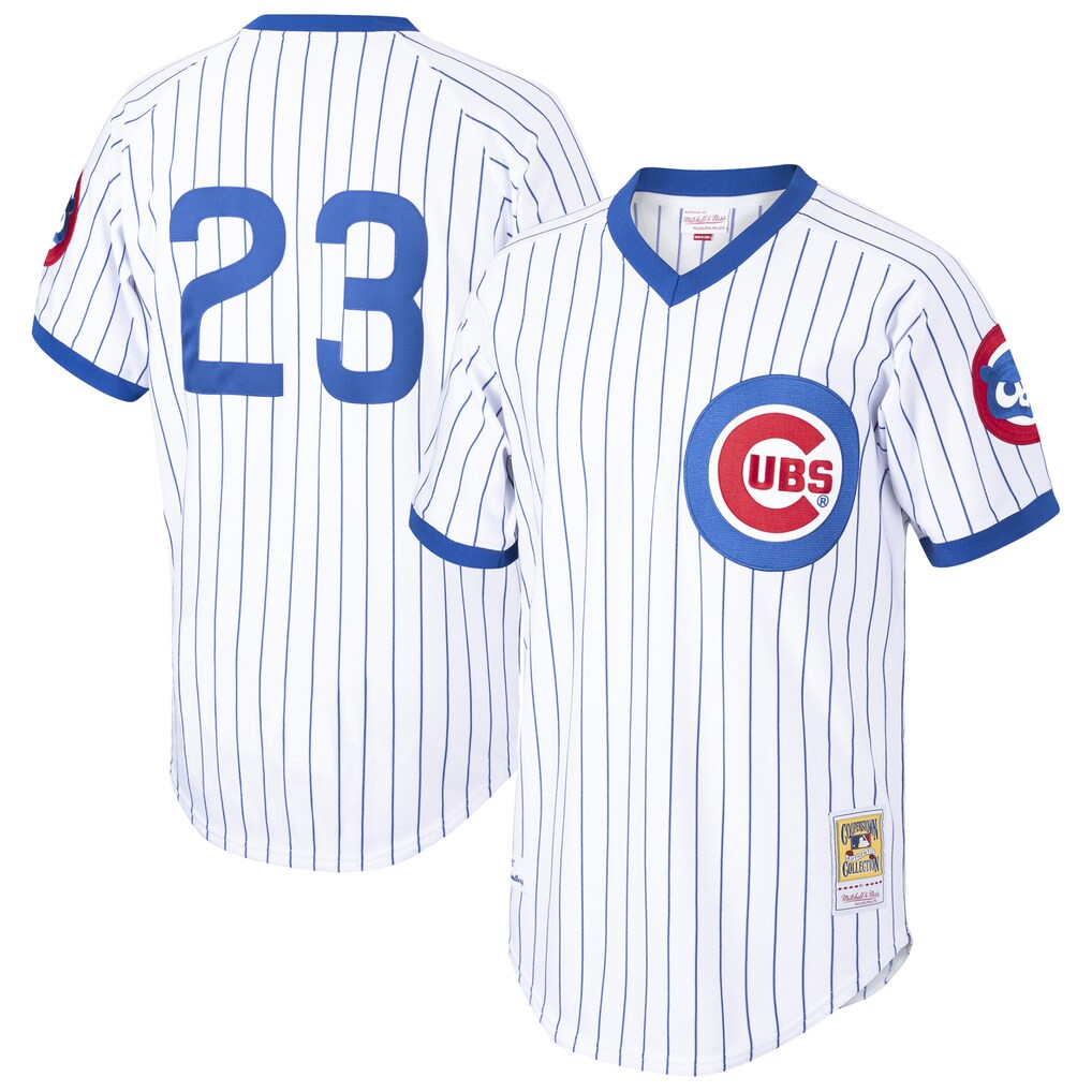 Men's Chicago Cubs Ryne Sandberg White Cooperstown Collection 1987 Authentic Player Jersey - ujerseystore