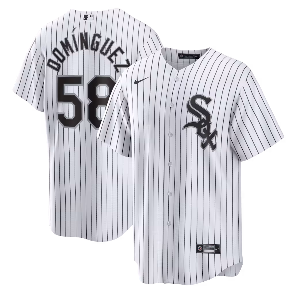 Men's Chicago White Sox Seranthony Domínguez Nike White Home Replica Jersey - ujerseystore
