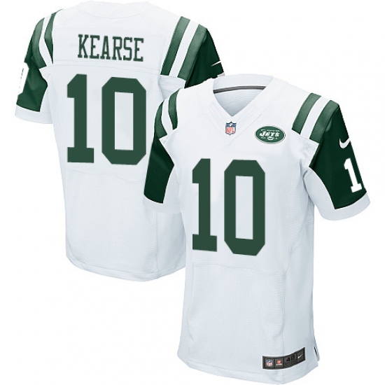 Men's Nike New York Jets #10 Jermaine Kearse Elite White NFL Jersey - Ujersey