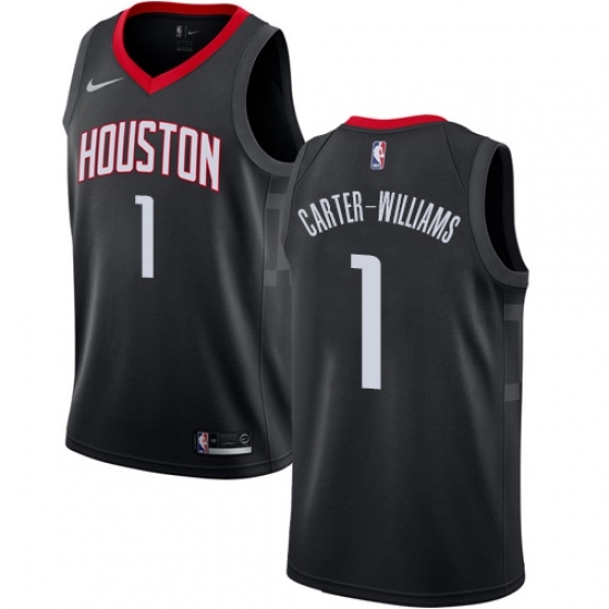 Women's Nike Houston Rockets #1 Michael Carter-Williams Swingman Black NBA Jersey Statement Edition - Ujersey