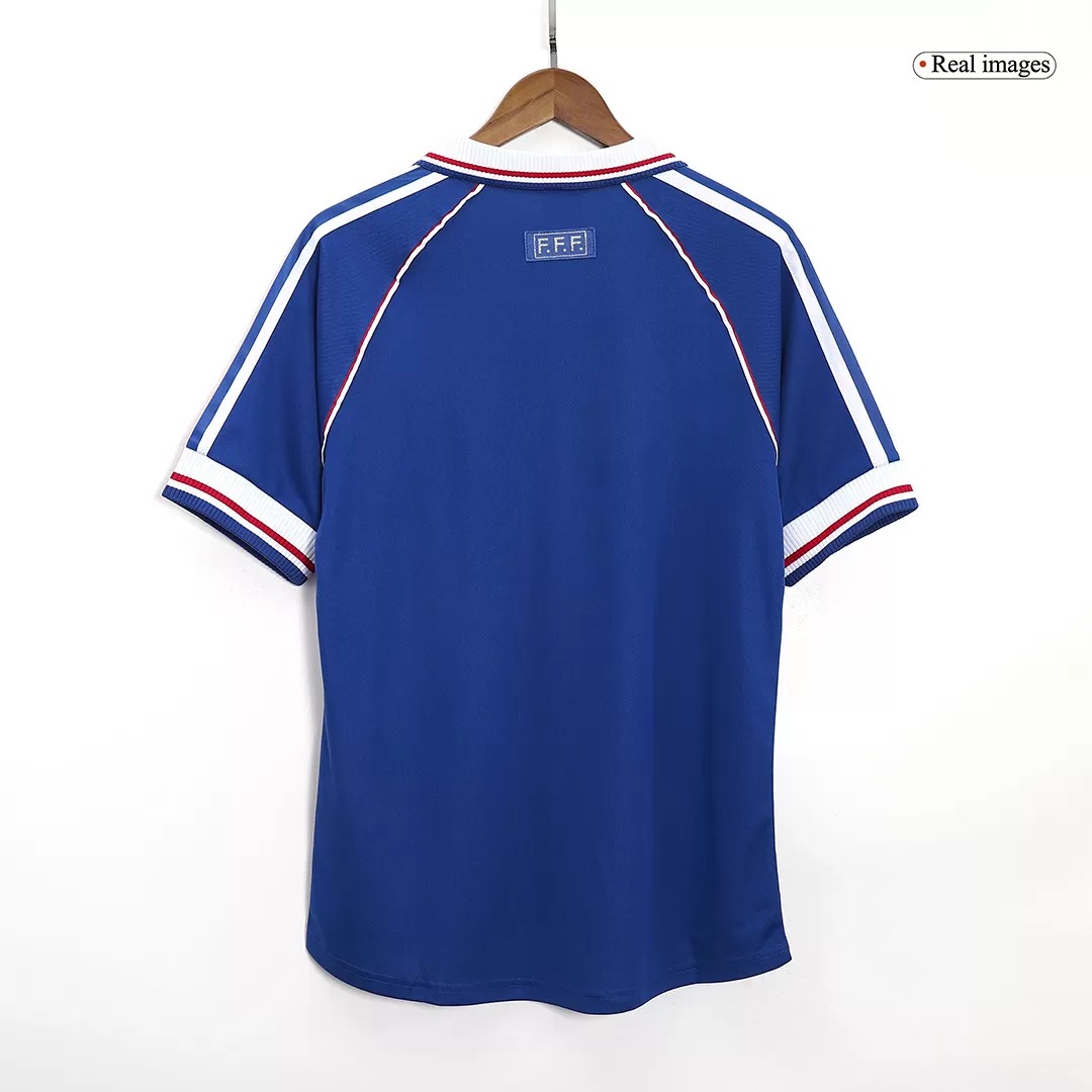France Retro Soccer Jersey Home Custom Shirt 1998