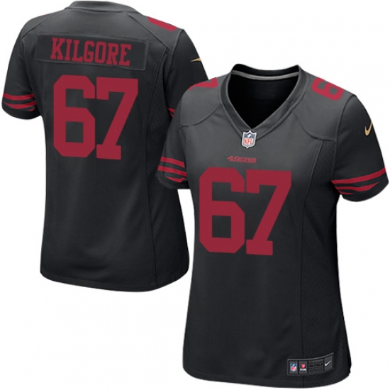 Women's Nike San Francisco 49ers #67 Daniel Kilgore Game Black NFL Jersey - Ujersey