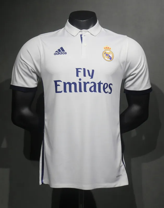 Real Madrid Retro Jersey Home Soccer Shirt 2016/17 - Ujersey NHL