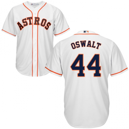 Youth Majestic Houston Astros #44 Roy Oswalt Authentic White Home Cool Base MLB Jersey - Ujersey