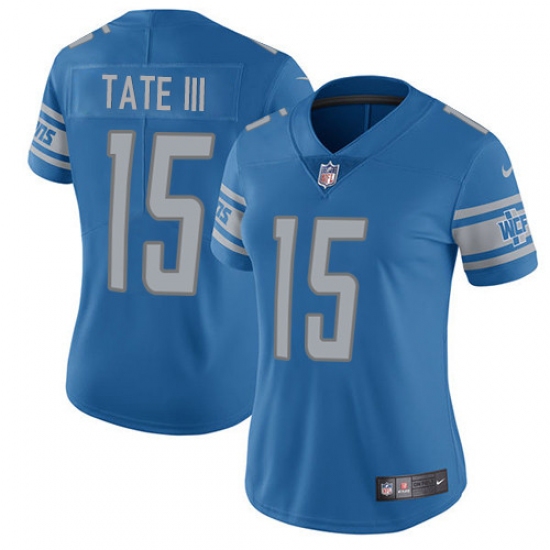 Women's Nike Detroit Lions #15 Golden Tate III Elite Light Blue Team Color NFL Jersey - Ujersey